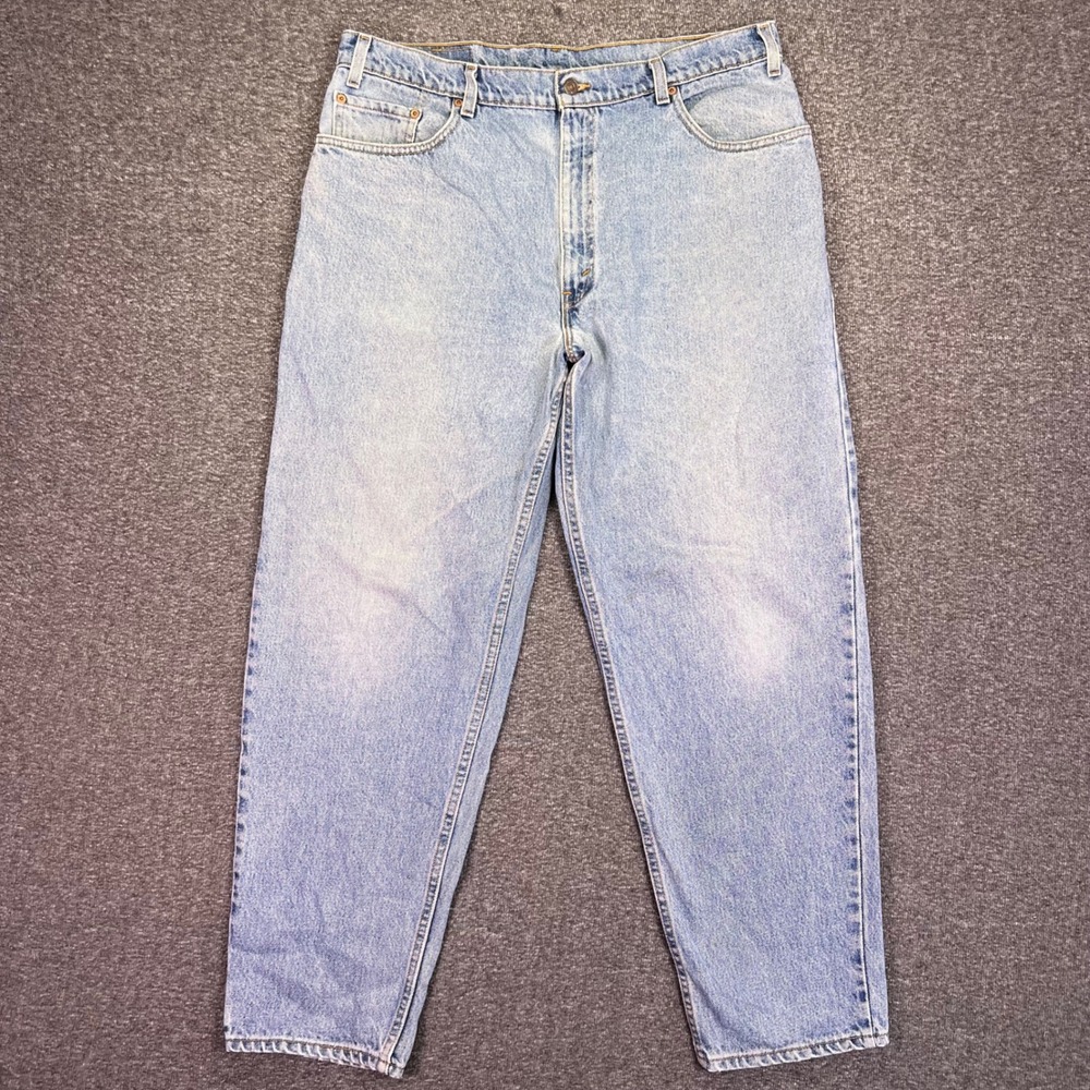 Levis 560 Jeans Mens 38x30 Light Wash Loose Fit Tapered Vintage 90s USA Made‎